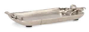 Elegantes silbernes Tablett Tray für Servieren und Dekoration