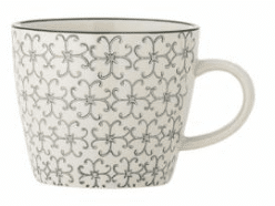 Becher Karine 2 aus Keramik mit schlichtem, modernem Design in Weiß ideal für Kaffee und Tee