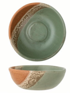 Schale Paula Grün aus Keramik mit modernem Design und mattgrüner Oberfläche